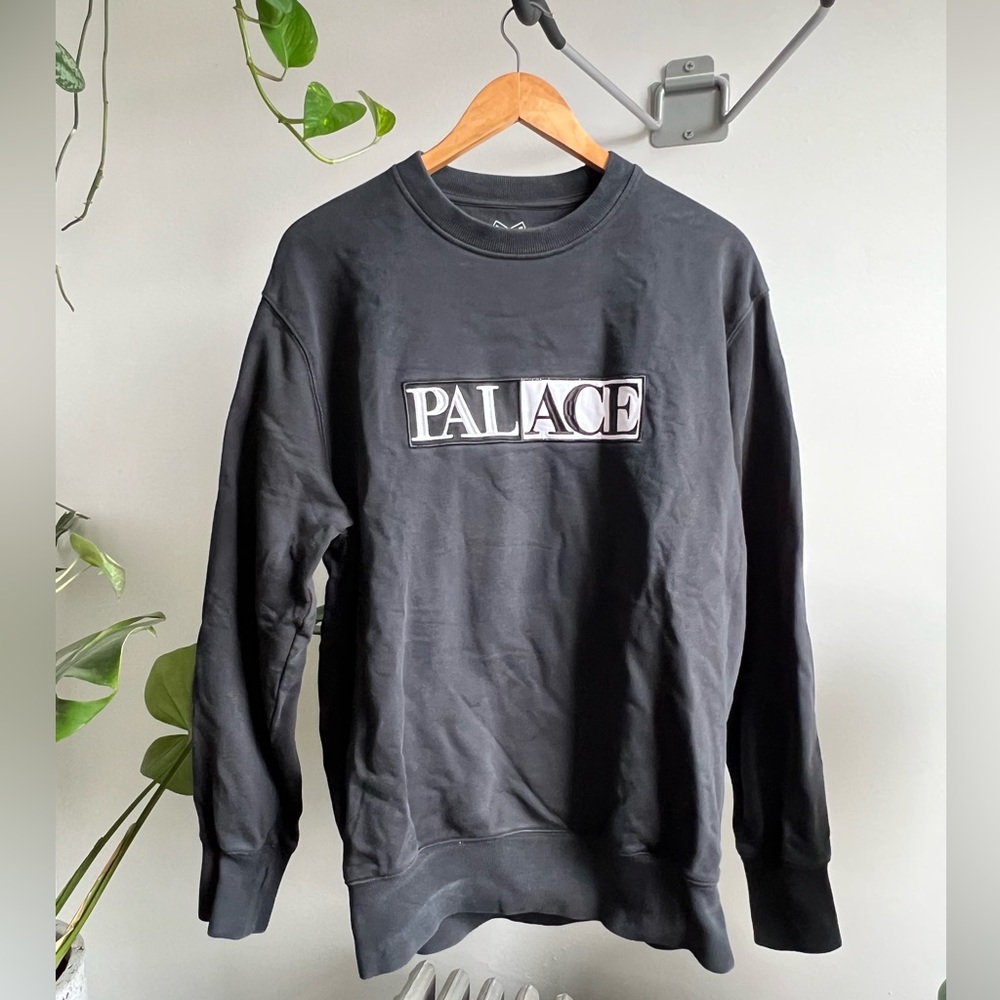PALACE Domino Hoodie Crewneck in Black/White Size M